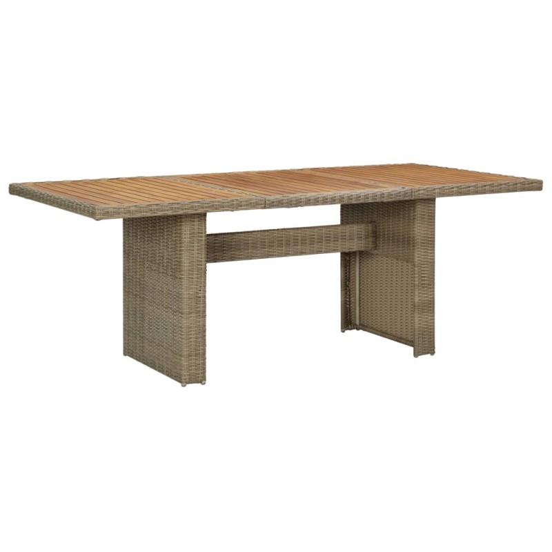 vidaXL Tavolo da Giardino Marrone 200x100x74 cm in Polyrattan vidaXL Tavolo da Giardino Marrone 200x100x74 cm in Polyrattan