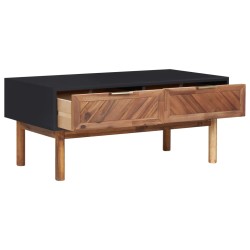 vidaXL Tavolino da Caffè 90x50x40 cm in Legno Massello di Acacia e MDF