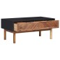 vidaXL Tavolino da Caffè 90x50x40 cm in Legno Massello di Acacia e MDF