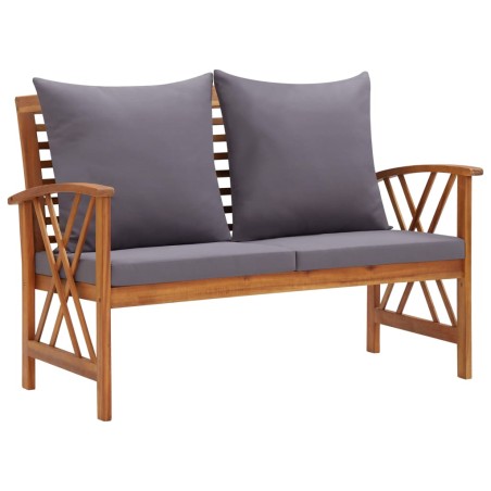 vidaXL Panca da Giardino con Cuscini 119 cm in Massello Acacia