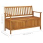 vidaXL Cassapanca da Giardino 120 cm in Legno Massello di Acacia