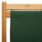 vidaXL Sedia da Spiaggia Pieghevole Legno di Eucalipto e Tessuto Verde vidaXL Sedia da Spiaggia Pieghevole Legno di Eucalipto e Tessuto Verde