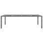 vidaXL Tavolo Giardino Grigio 250x100x75cm Vetro Temperato Polyrattan