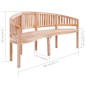 vidaXL Panchina a Forma di Banana 200 cm in Legno Massello di Teak vidaXL Panchina a Forma di Banana 200 cm in Legno Massello di Teak