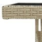 vidaXL Tavolo da Pranzo da Giardino Beige in Polyrattan e Vetro vidaXL Tavolo da Pranzo da Giardino Beige in Polyrattan e Vetro
