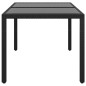 vidaXL Tavolo Giardino 150x90x75 cm Vetro Temperato e Polyrattan Nero vidaXL Tavolo Giardino 150x90x75 cm Vetro Temperato e Polyrattan Nero