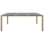 vidaXL Tavolo Giardino 200x150x75 cm Vetro Temperato Polyrattan Beige vidaXL Tavolo Giardino 200x150x75 cm Vetro Temperato Polyrattan Beige
