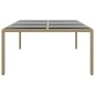 vidaXL Tavolo Giardino 200x150x75 cm Vetro Temperato Polyrattan Beige vidaXL Tavolo Giardino 200x150x75 cm Vetro Temperato Polyrattan Beige