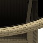 vidaXL Tavolo da Giardino Ø80x75cm Vetro Temperato e Polyrattan Beige vidaXL Tavolo da Giardino Ø80x75cm Vetro Temperato e Polyrattan Beige