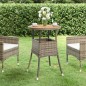 vidaXL Tavolo da Giardino Ø60x75cm Massello Acacia e Polyrattan Grigio vidaXL Tavolo da Giardino Ø60x75cm Massello Acacia e Polyrattan Grigio