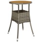 vidaXL Tavolo da Giardino Ø60x75cm Massello Acacia e Polyrattan Grigio vidaXL Tavolo da Giardino Ø60x75cm Massello Acacia e Polyrattan Grigio