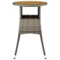vidaXL Tavolo da Giardino Ø60x75cm Massello Acacia e Polyrattan Grigio vidaXL Tavolo da Giardino Ø60x75cm Massello Acacia e Polyrattan Grigio