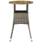 vidaXL Tavolo da Giardino Ø60x75cm Massello Acacia e Polyrattan Grigio vidaXL Tavolo da Giardino Ø60x75cm Massello Acacia e Polyrattan Grigio