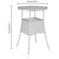 vidaXL Tavolo da Giardino Ø60x75cm Massello Acacia e Polyrattan Grigio vidaXL Tavolo da Giardino Ø60x75cm Massello Acacia e Polyrattan Grigio