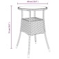 vidaXL Tavolo da Giardino Ø60x75 cm Vetro Temperato e Polyrattan Beige vidaXL Tavolo da Giardino Ø60x75 cm Vetro Temperato e Polyrattan Beige