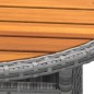 vidaXL Tavolo Giardino Ø80x75 cm Massello Acacia e Polyrattan Grigio