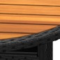 vidaXL Tavolo Giardino Ø80x75 cm Massello Acacia e Polyrattan Nero vidaXL Tavolo Giardino Ø80x75 cm Massello Acacia e Polyrattan Nero
