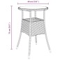 vidaXL Tavolo Giardino Ø60x75 cm Vetro Temperato e Polyrattan Marrone vidaXL Tavolo Giardino Ø60x75 cm Vetro Temperato e Polyrattan Marrone
