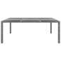 vidaXL Tavolo Giardino 200x150x75 cm Vetro Temperato Polyrattan Grigio vidaXL Tavolo Giardino 200x150x75 cm Vetro Temperato Polyrattan Grigio