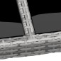 vidaXL Tavolo Giardino 200x150x75 cm Vetro Temperato Polyrattan Grigio vidaXL Tavolo Giardino 200x150x75 cm Vetro Temperato Polyrattan Grigio