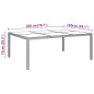 vidaXL Tavolo Giardino 200x150x75 cm Vetro Temperato Polyrattan Grigio vidaXL Tavolo Giardino 200x150x75 cm Vetro Temperato Polyrattan Grigio