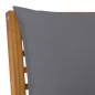 vidaXL Panca da Giardino 114,5cm con Cuscino Grigio Massello di Acacia vidaXL Panca da Giardino 114,5cm con Cuscino Grigio Massello di Acacia