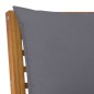 vidaXL Panca da Giardino 114,5cm con Cuscino Grigio Massello di Acacia