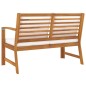 vidaXL Panca da Giardino 114,5 cm con Cuscino Crema Massello di Acacia vidaXL Panca da Giardino 114,5 cm con Cuscino Crema Massello di Acacia