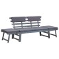 vidaXL Panca da Giardino Cuscini 2-in-1 190cm Massello d'Acacia Grigio vidaXL Panca da Giardino Cuscini 2-in-1 190cm Massello d'Acacia Grigio