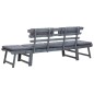 vidaXL Panca da Giardino Cuscini 2-in-1 190cm Massello d'Acacia Grigio vidaXL Panca da Giardino Cuscini 2-in-1 190cm Massello d'Acacia Grigio
