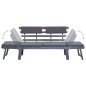 vidaXL Panca da Giardino Cuscini 2-in-1 190cm Massello d'Acacia Grigio vidaXL Panca da Giardino Cuscini 2-in-1 190cm Massello d'Acacia Grigio