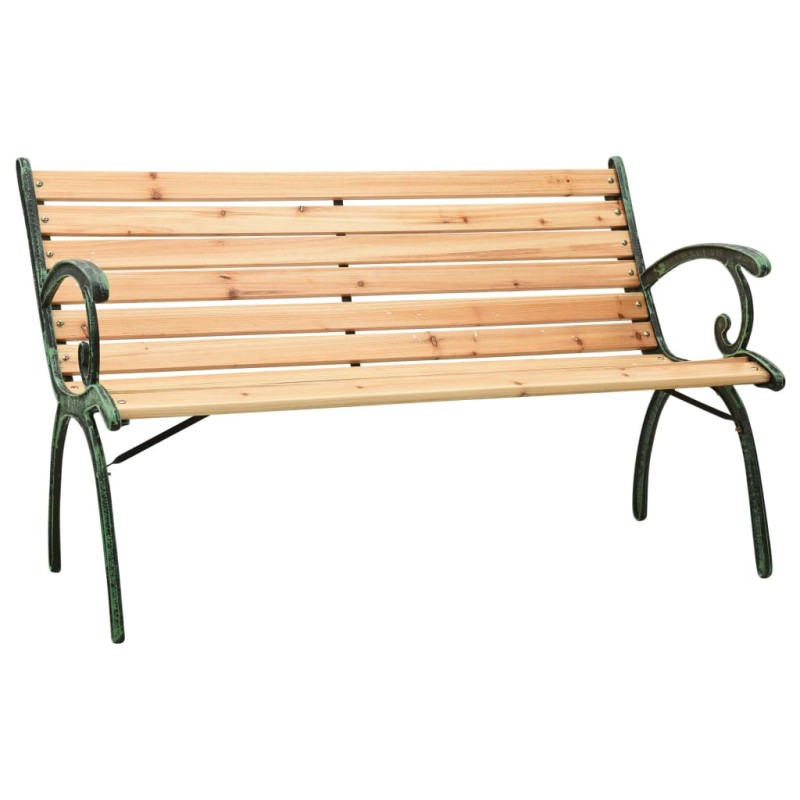 vidaXL Panchina da Giardino 123 cm in Ghisa e Legno Massello di Abete vidaXL Panchina da Giardino 123 cm in Ghisa e Legno Massello di Abete