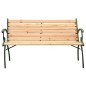 vidaXL Panchina da Giardino 123 cm in Ghisa e Legno Massello di Abete vidaXL Panchina da Giardino 123 cm in Ghisa e Legno Massello di Abete