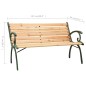 vidaXL Panchina da Giardino 123 cm in Ghisa e Legno Massello di Abete vidaXL Panchina da Giardino 123 cm in Ghisa e Legno Massello di Abete