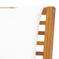 vidaXL Panca da Giardino 114,5 cm con Cuscino Crema in Legno di Acacia