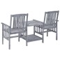 vidaXL Sedie da Giardino Tavolino da Tè 159x61x92cm Massello d'Acacia vidaXL Sedie da Giardino Tavolino da Tè 159x61x92cm Massello d'Acacia