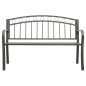 vidaXL Panchina da Giardino 125 cm in Acciaio Grigia vidaXL Panchina da Giardino 125 cm in Acciaio Grigia