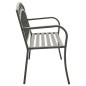 vidaXL Panchina da Giardino 125 cm in Acciaio Grigia vidaXL Panchina da Giardino 125 cm in Acciaio Grigia