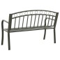 vidaXL Panchina da Giardino 125 cm in Acciaio Grigia vidaXL Panchina da Giardino 125 cm in Acciaio Grigia