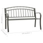 vidaXL Panchina da Giardino 125 cm in Acciaio Grigia vidaXL Panchina da Giardino 125 cm in Acciaio Grigia