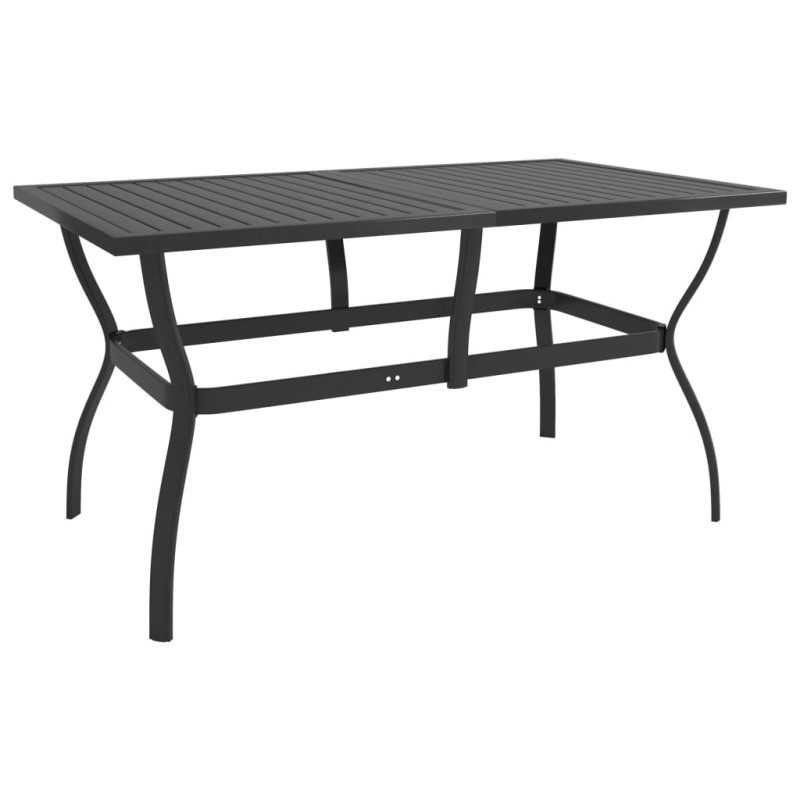 vidaXL Tavolo da Giardino Antracite 140x80x72 cm in Acciaio vidaXL Tavolo da Giardino Antracite 140x80x72 cm in Acciaio