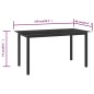vidaXL Tavolo da Giardino Nero 150x90x74cm in Alluminio e Vetro vidaXL Tavolo da Giardino Nero 150x90x74cm in Alluminio e Vetro