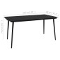 vidaXL Tavolo da Giardino Nero 150x80x74 cm in Acciaio e Vetro vidaXL Tavolo da Giardino Nero 150x80x74 cm in Acciaio e Vetro