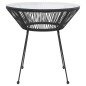 vidaXL Tavolo da Giardino Nero 70x74 cm in Rattan e Vetro vidaXL Tavolo da Giardino Nero 70x74 cm in Rattan e Vetro