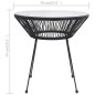 vidaXL Tavolo da Giardino Nero 70x74 cm in Rattan e Vetro vidaXL Tavolo da Giardino Nero 70x74 cm in Rattan e Vetro