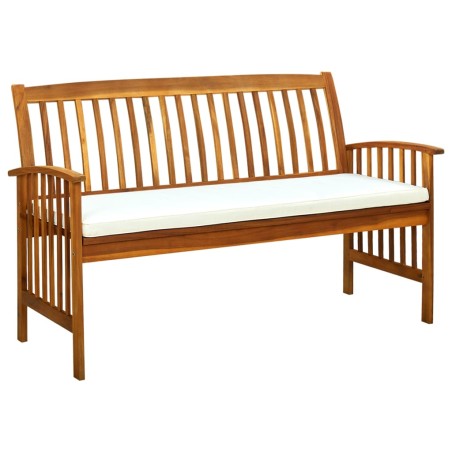vidaXL Panchina da Giardino con Cuscino 147cm Legno Massello di Acacia