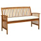 vidaXL Panchina da Giardino con Cuscino 147cm Legno Massello di Acacia