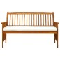 vidaXL Panchina da Giardino con Cuscino 147cm Legno Massello di Acacia
