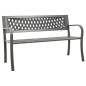 vidaXL Panchina da Giardino 125 cm in Acciaio Grigia vidaXL Panchina da Giardino 125 cm in Acciaio Grigia