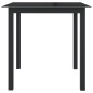 vidaXL Tavolo da Giardino Nero 80x80x74 cm in Alluminio e Vetro vidaXL Tavolo da Giardino Nero 80x80x74 cm in Alluminio e Vetro